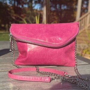 GUC! HOBO Pink Gorgeous Leather Chain Crossbody Vintage Bag